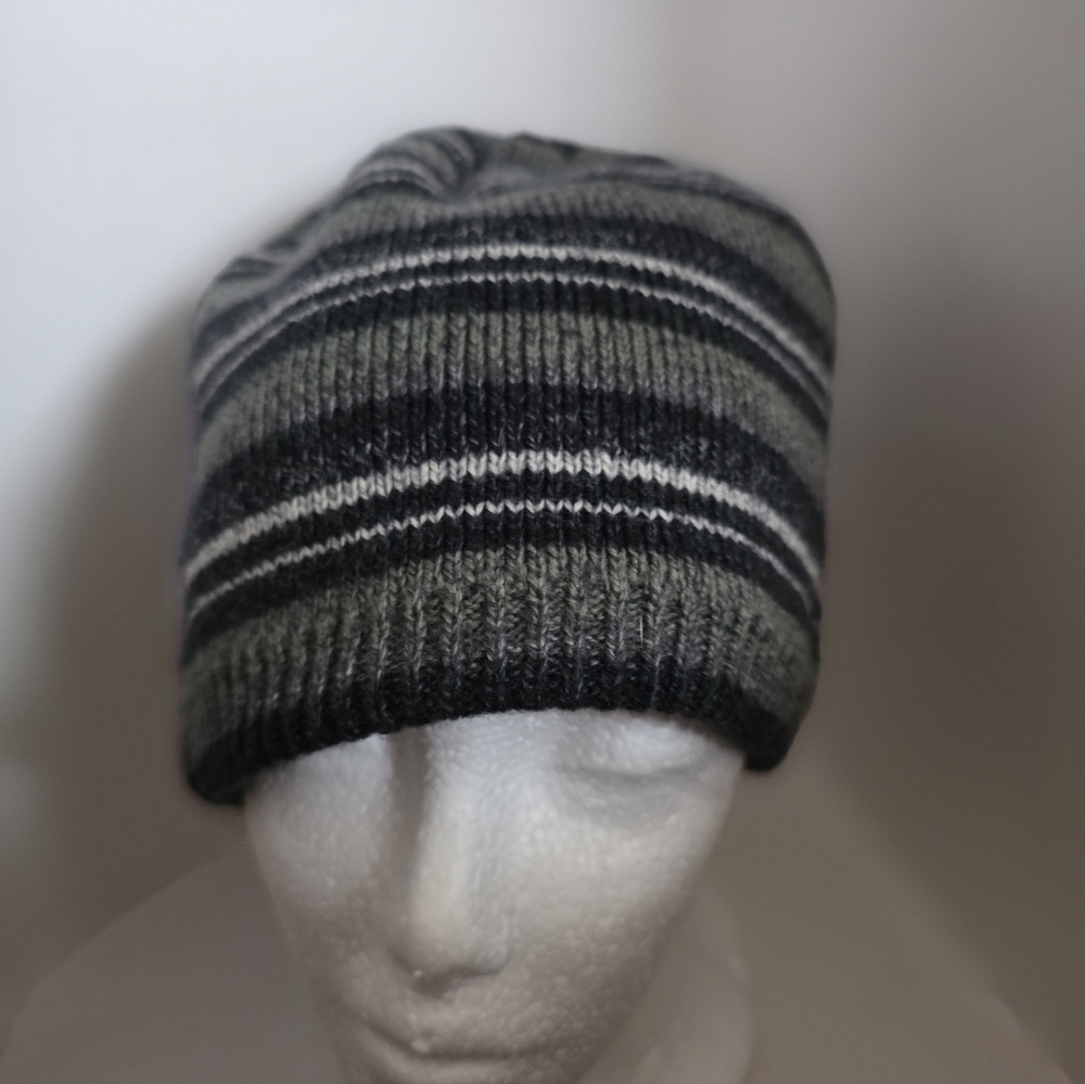 Turtle Fur Mens Beanie Winter Hat Knit Striped Wool Blend Cap Snowboard